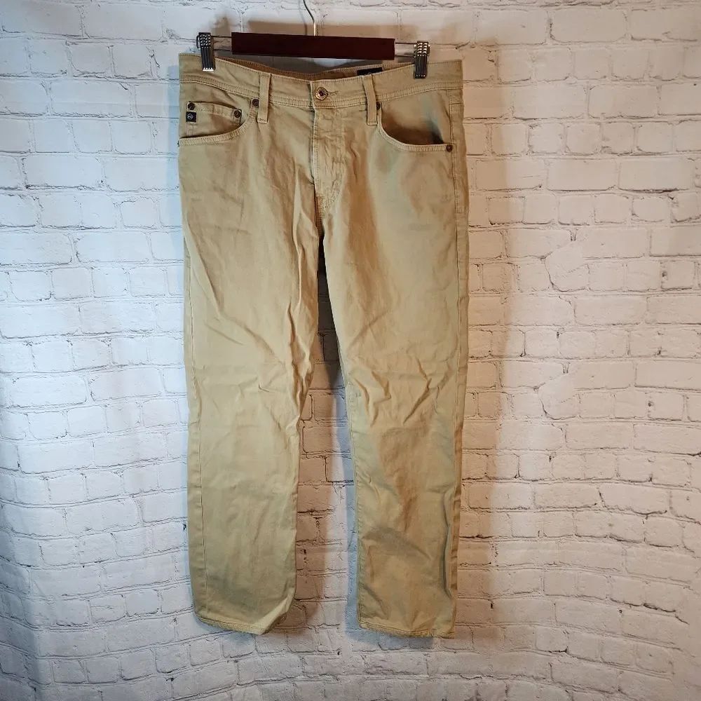 Men's Ag Adriano Goldschmied "Graduate" tailored leg khaki pants, **size 32 X 24